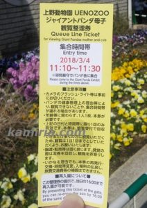 上野動物園パンダのシャンシャン観覧整理券